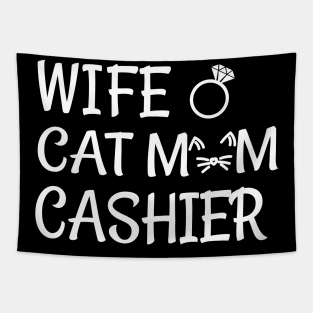 wife cat mom cashier Tapestry