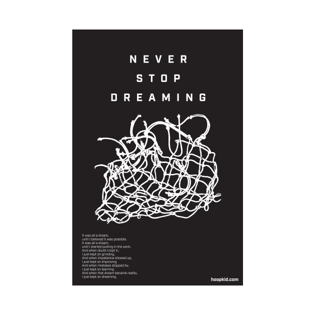 Never Stop Dreaming - Black by TABRON PUBLISHING