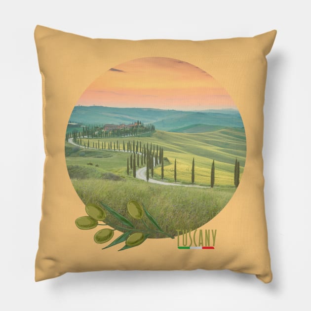 Tuscany Pillow by Myartstor 