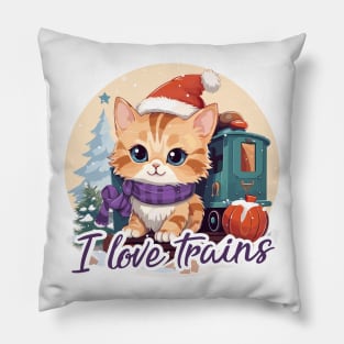 I love trains Pillow