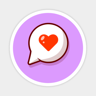 Speech Bubble Love Cartoon Vector Icon Illustration (4) Magnet