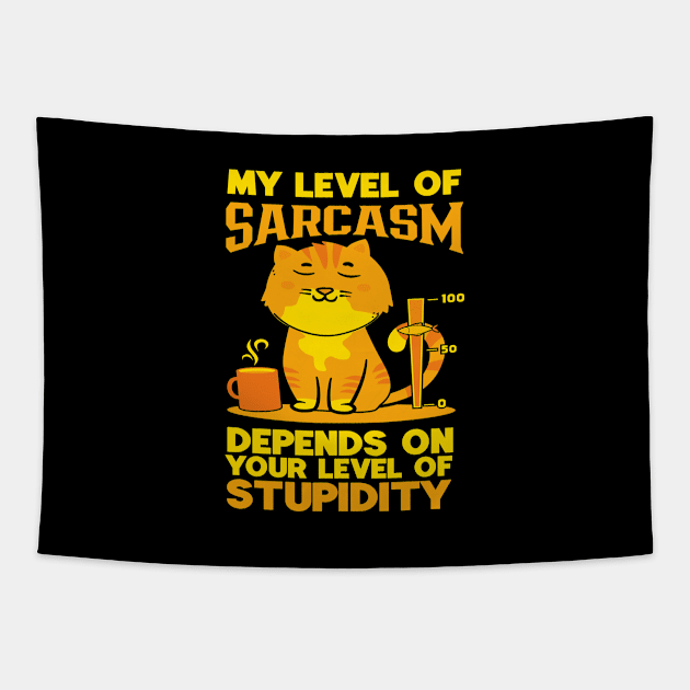 Sarcastic Cat | Hilarious Cat | Funny Cat Tapestry by ZiaZiaShop