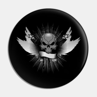 6 Stars Skull Pin