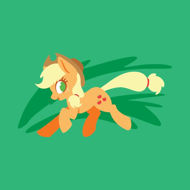 Applejack running by Supermoix