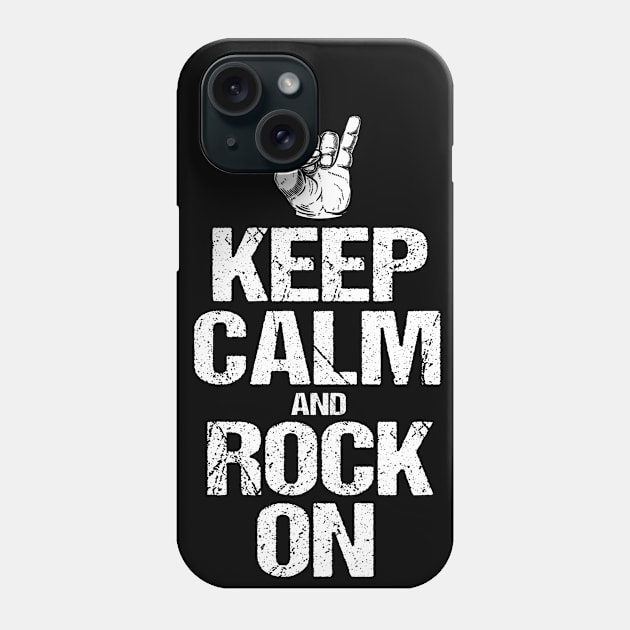 Keep Calm and Rock On Phone Case by Mila46