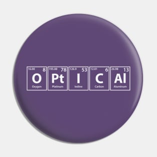 Optical (O-Pt-I-C-Al) Periodic Elements Spelling Pin