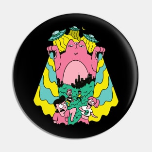 Alien Cat UFO Invasion Pin