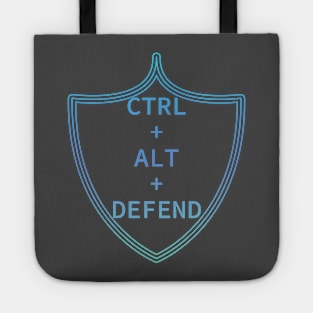 Ctrl+Alt+Defend (blue) Tote