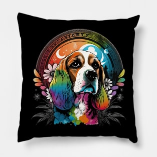 Hippie Beagle Pillow