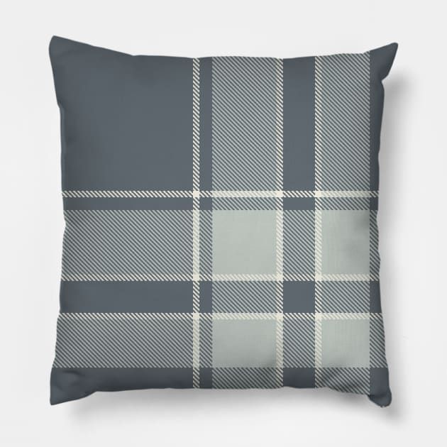 Modern gray tartan plaid pattern Pillow by theWalnut