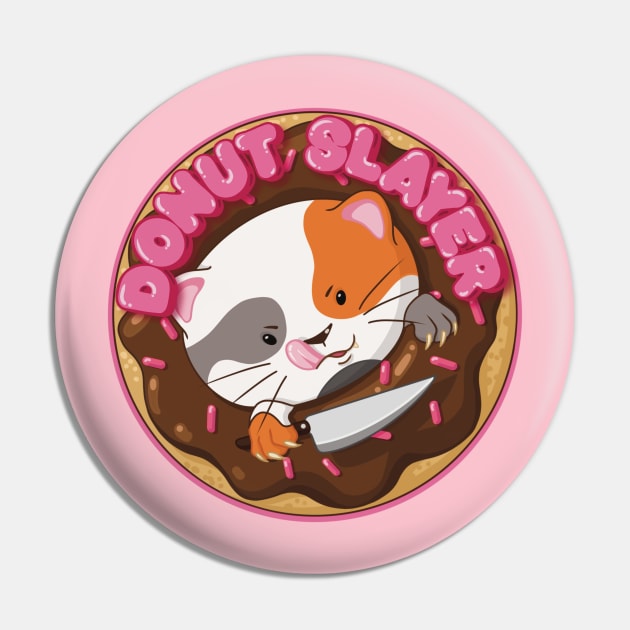 Donut slayer cat Pin by undersideland