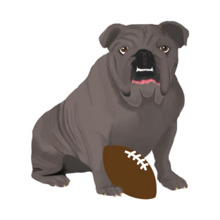 Football Gray Bulldog T-Shirt