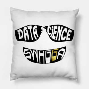 Data Science Swagga | Hip Hop Gold Tooth Black Pillow