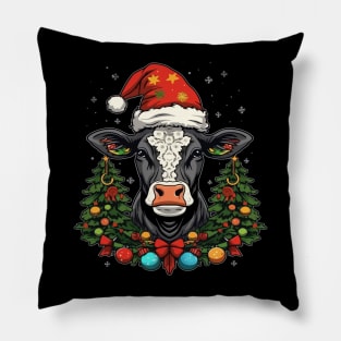 Cow Christmas Pillow