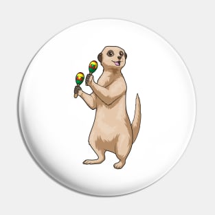 Meerkat Musician Maracas Music Pin