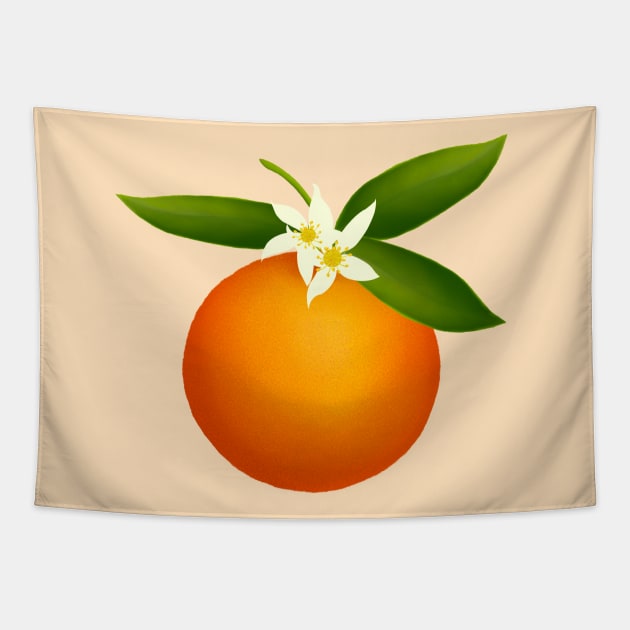 Orange Blossom Tapestry by Obstinate and Literate