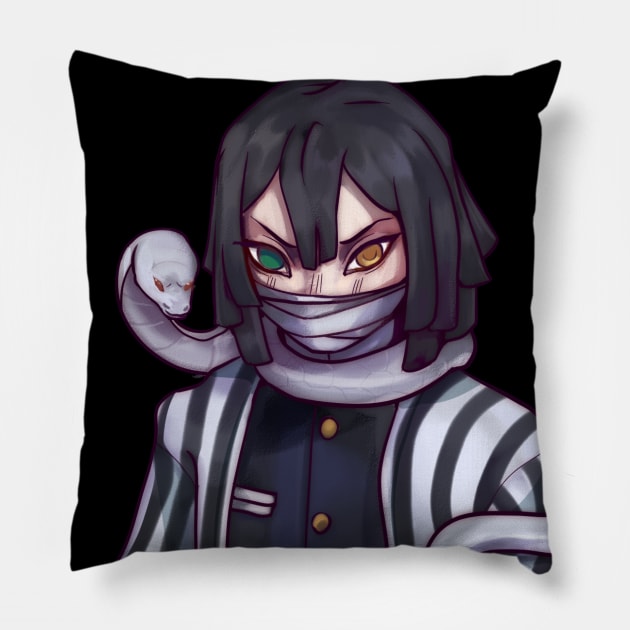 KNY- Iguro Obanai Pillow by Antropix