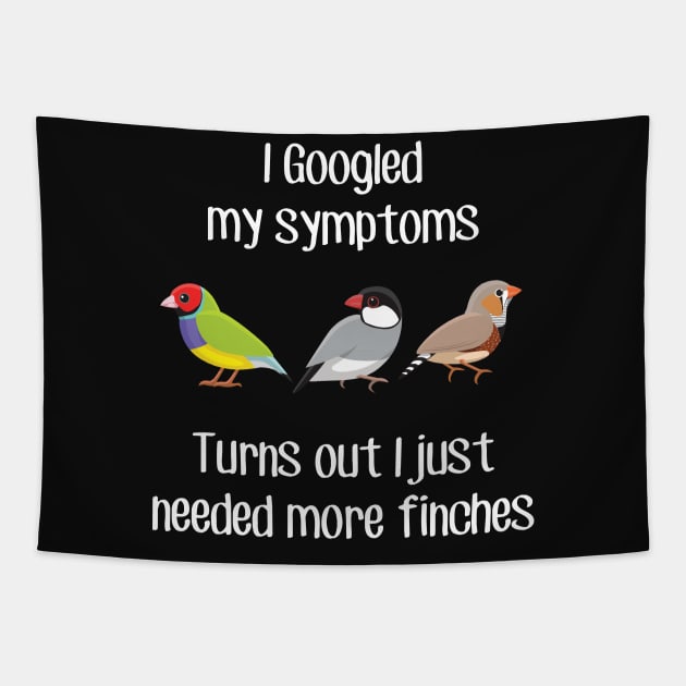 Need More Finches Tapestry by Psitta