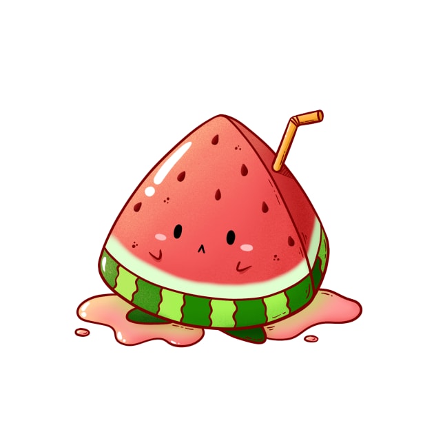 Cute Watermelon by DrawwithMichelle