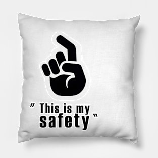 "This is My Safety Awareness Tee: Stylish Commitment to Responsible Gun Ownership" Pillow