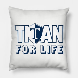 Webster Thomas High School Titan for Life (white) Pillow