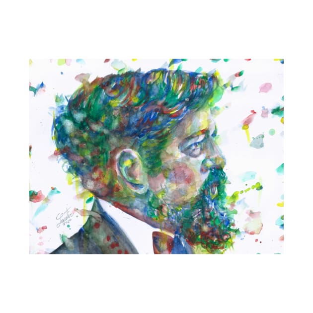 CLAUDE DEBUSSY - watercolor portrait by lautir