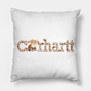 highland-cow-carhartt-enable all products Pillow