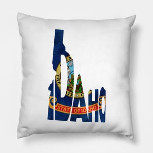 Idaho Typo Map Pillow