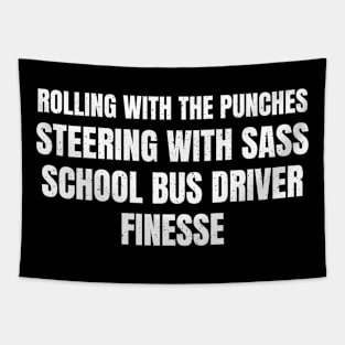 School Bus Driver finesse Tapestry