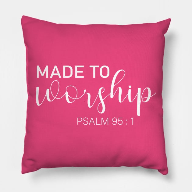 Made to Worship Short Sleeve Pillow by animericans