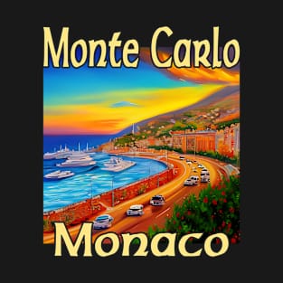 Monte Carlo Sunset in Monaco T-Shirt