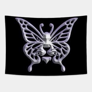 Wolf and butterfly 3d super soft blend drawing cute cool colorful Tapestry