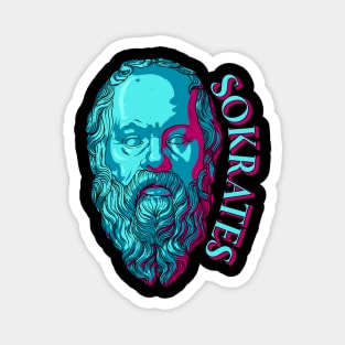 Color Art with the philosopher Socrates Magnet