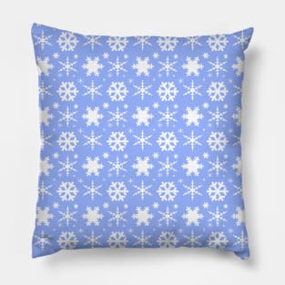 Snowflakes Blue Pillow