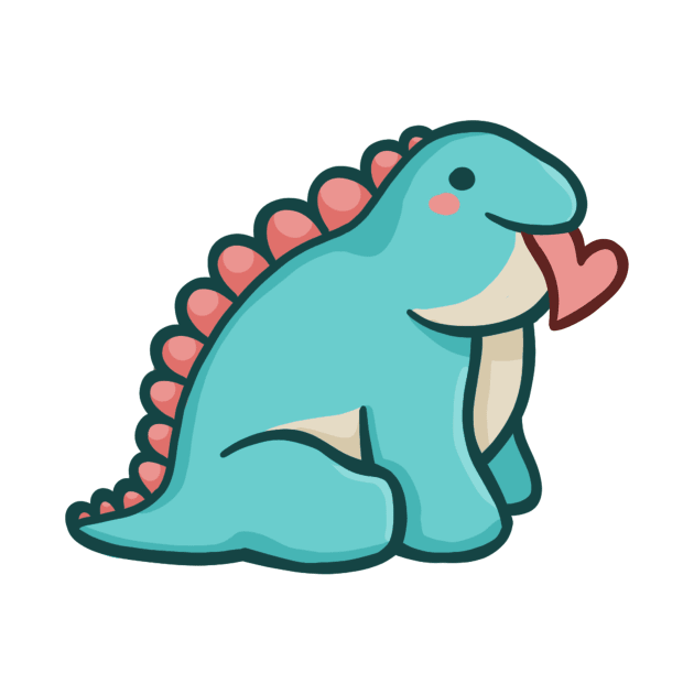 Cute Chubby Stegosaurus, Love, Dinosaur by hugadino