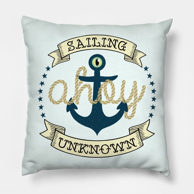 Ahoy! Pillow by Laura_Nagel