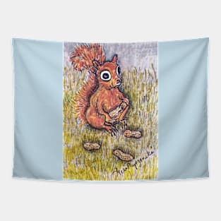 A  Squirrel NUT COLLECTION Tapestry