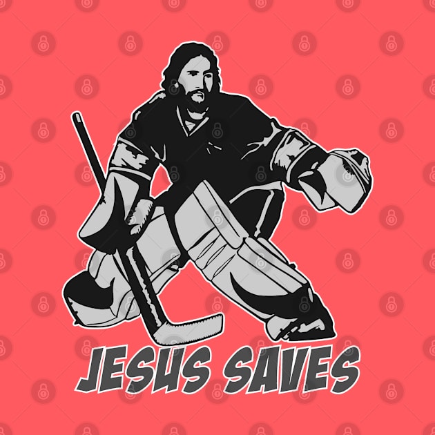 Jesus Saves Hockey Goalie by Pittih