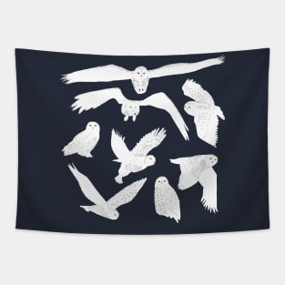 Snowy Owls Tapestry