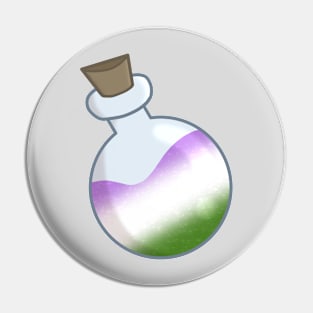 Genderqueer Pride Potion Bottle Pin