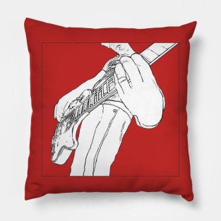 Black and White Guy Rock Pillow