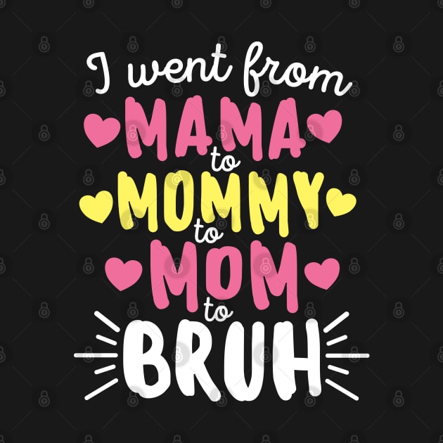 I Went From Mama to Mommy to Mom to Bruh Mother's Day by DetourShirts