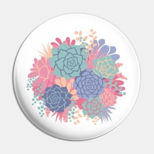 Bunch of Succulents - Colour Pin