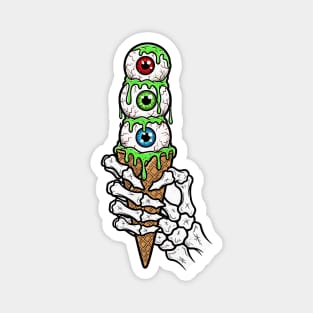 Eyeball Ice Cream Cone – Creepy Cute Halloween Design Magnet