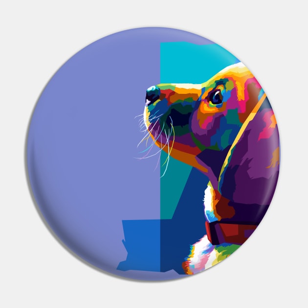 Dog Wpap Art Pin by SiksisArt