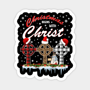 Christmas Begins With Christ Costume Xmas Gifts Magnet