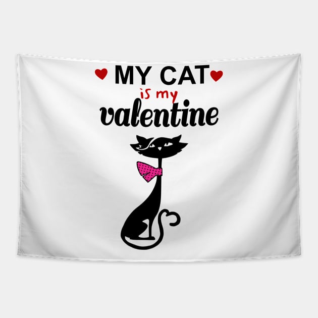 valentine's day with my cat Tapestry by summerDesigns