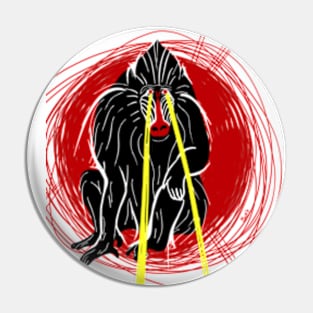 Mandril Baboon Pin