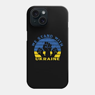 We Stand With Ukraine, Ukraine Power (Wash Design) Phone Case