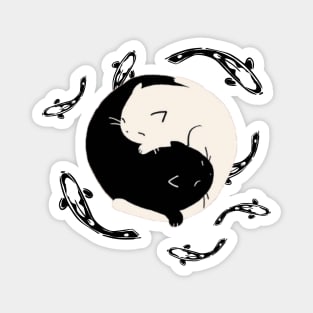 Yin Yang Kittens Magnet